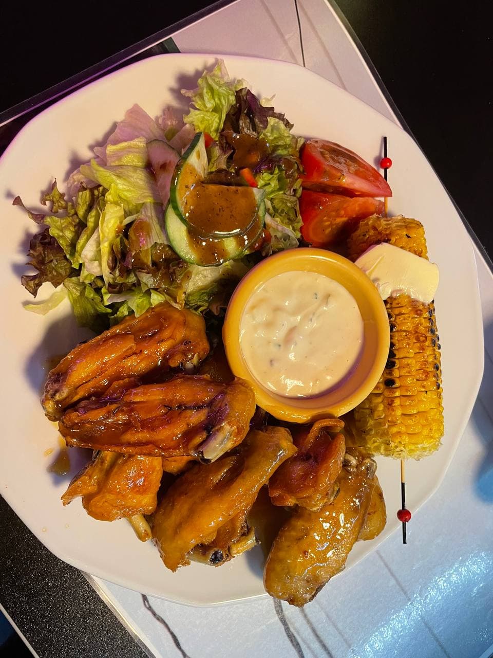 Honey Buffalo Chicken Wings with Blue Cheese